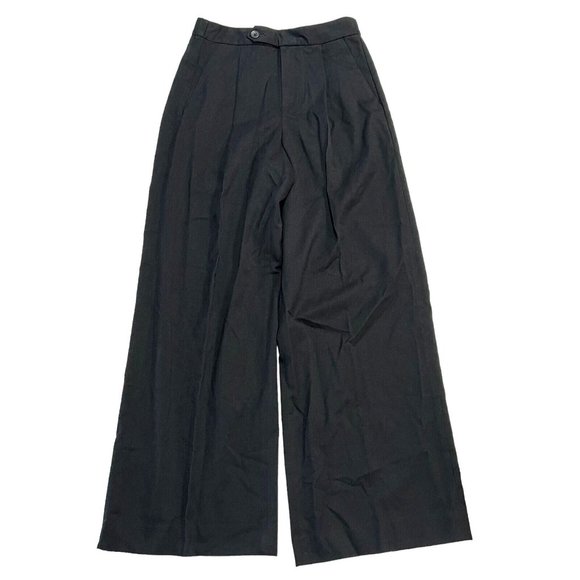 Banana Republic Pants - NWT BANANA REPUBLIC High Rise Wide Leg Pants Sz 0 Black Pleated #780894